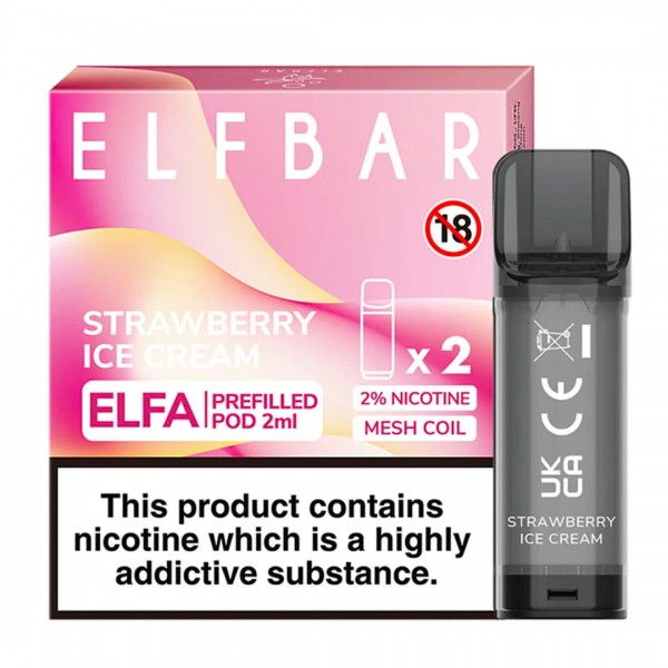 Strawberry Ice Cream Elfa Prefilled Pod by Elf Bar