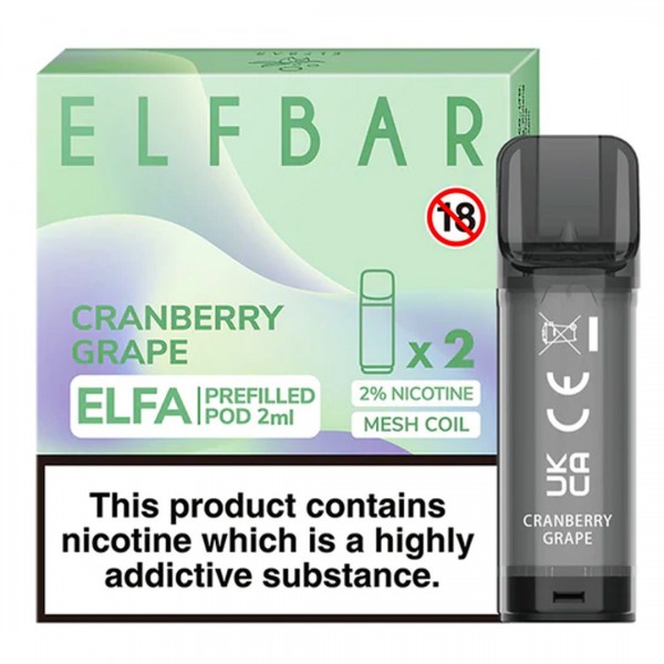 Cranberry Grape Elfa Prefilled Pod by Elf Bar