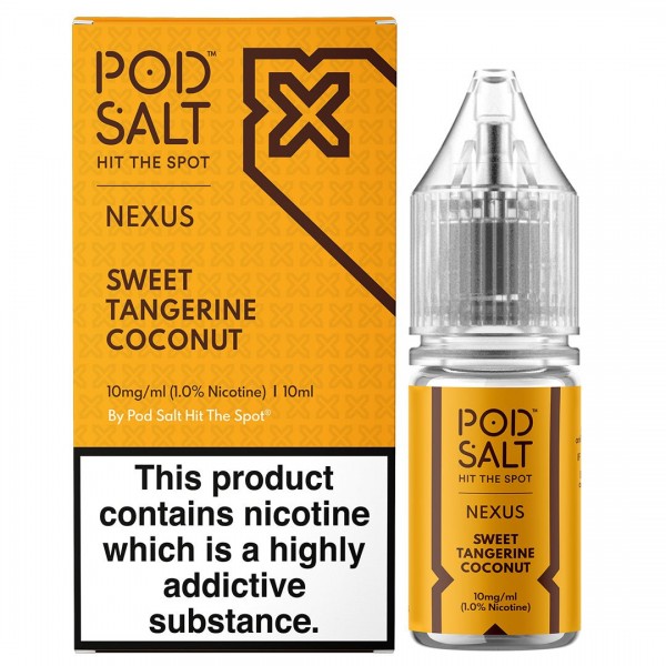 Sweet Tangerine Coconut 10ml Nic Salt By Pod Salt Nexus