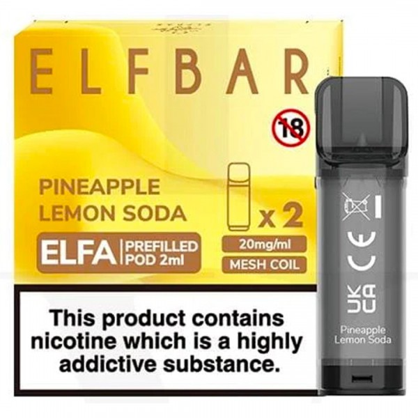 Pineapple Lemon Soda Elfa Prefilled Pod by Elf Bar