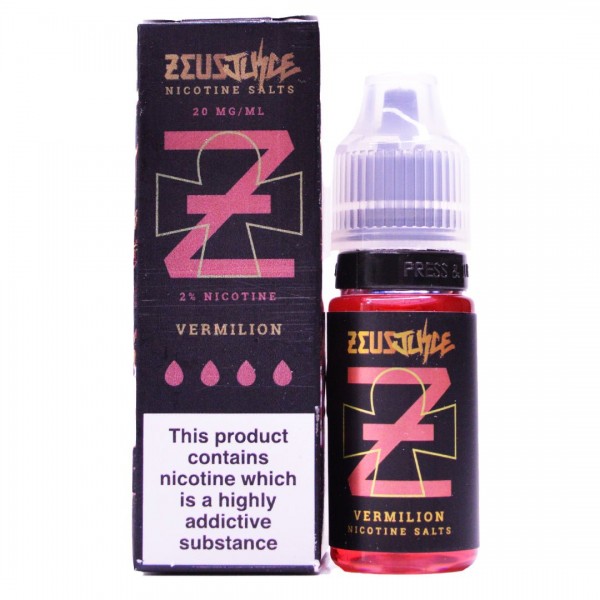 Vermilion 10ml Nic Salt By Zeus Juice