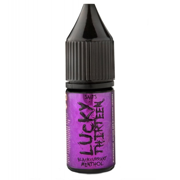 Blackcurrant Menthol 10ml Nic Salt By Lucky Thirteen